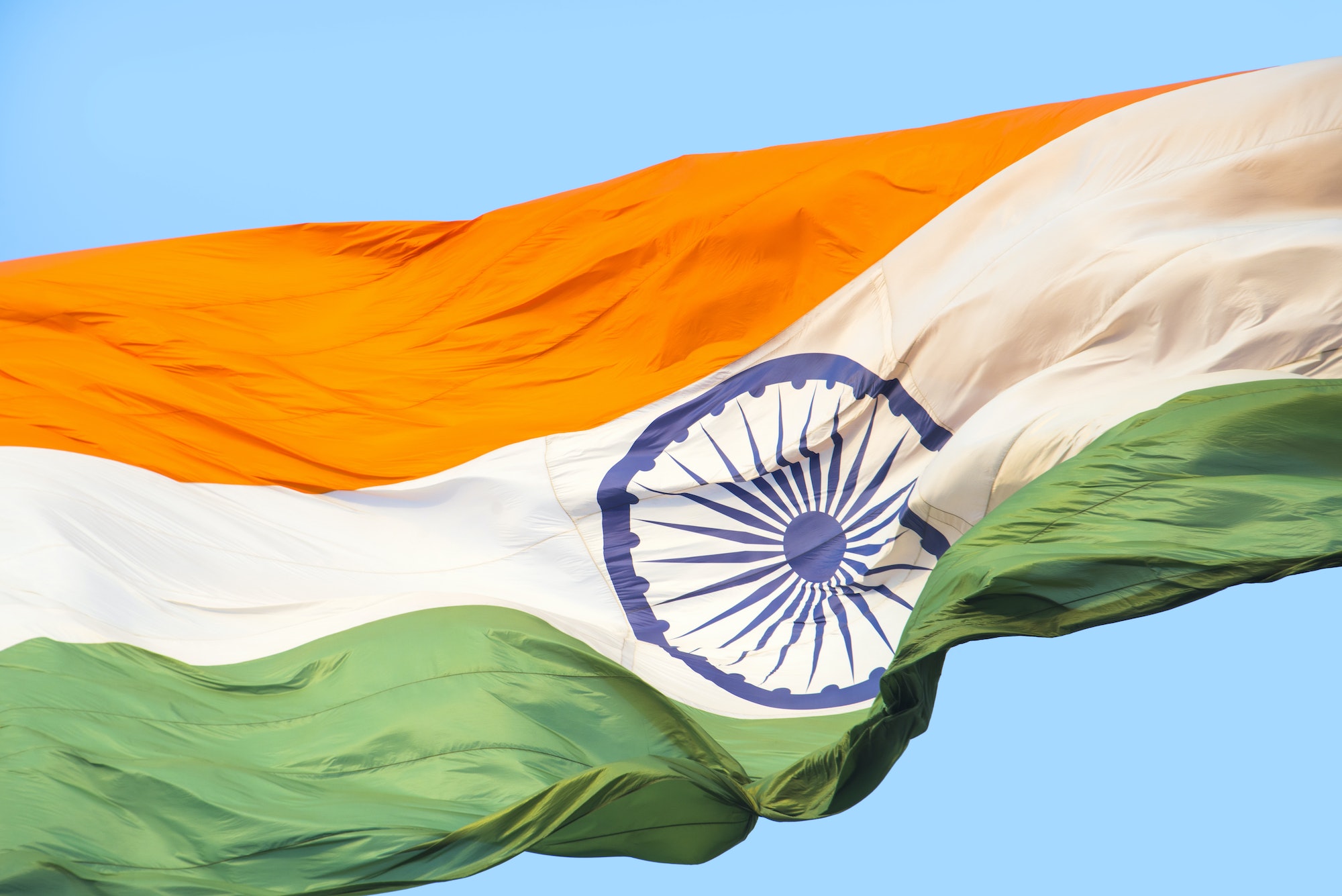 Bandera de la India. Foto Por Envato.